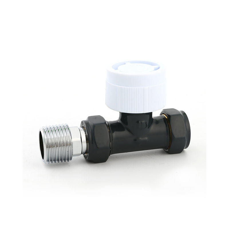 Special surface white plastic handle radiator valve AMT-4028